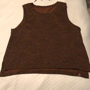 Lululemon Train to Be Top, Camo Brown, size 6